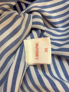 Blue Striped Oversized Tunic Shirt