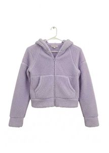 Lavender Fleece Zip-Up Hoodie