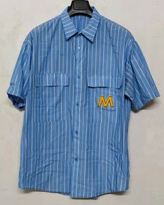 🔥Blue Striped Short Sleeve Shirt