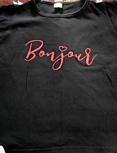 Cute Bonjour Graphic T-Shirt