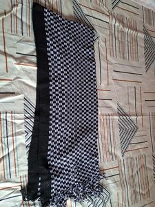 Black & White Checkered Dupatta