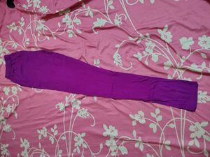 Purple Cotton Leggings