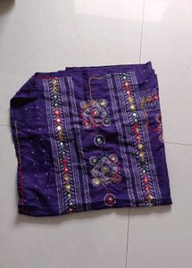 Embroidered Purple  dupatta