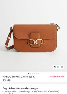 Mango Shoulder Bag Tan Color