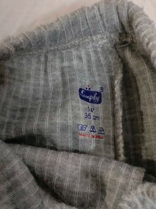 unisex 3-6 months White &amp; Grey thermal pants