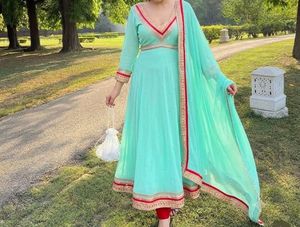 Elegant Teal Kurta Set with Dupatta