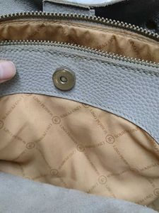 Stylish Grey Faux Leather Handbag
