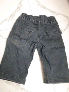 Kids  Denim Shorts with Horse Embroidery