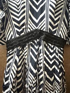 Chic Designer Black &amp; White Patterned Jumpsuit