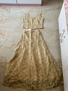 Elegant Gold Lehenga Choli Set