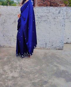 Elegant Navy Blue Saree