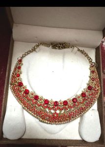 Stunning Red Indian Necklace Unused