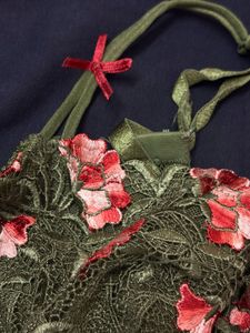 Embroidered Floral Bra