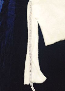 Fluffy White Cropped Sweater top
