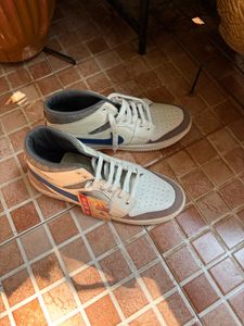 Stylish Cream and Brown Sneakers