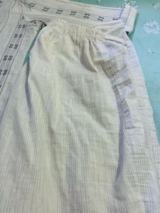 White Printed Kurta with Pants Set