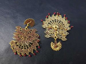 Peacock Design Jhumka Earrings