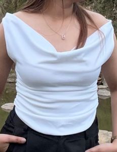 Chic Off-Shoulder Drape Top