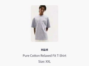 H&amp;M Pure cotton relaxed Fit Tshirt - 2XL