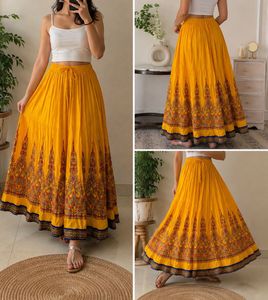 Vibrant Yellow Ethnic Skirt