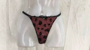 Sheer Floral Thong Panty