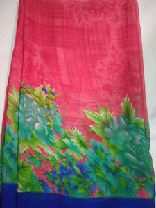 Floral print saree