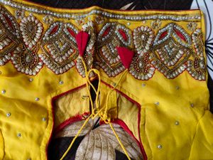 Exquisite Yellow  heavy Embellished Saree