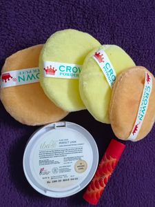 Combo (Lip Balm, Compact &amp; Powder Puff)