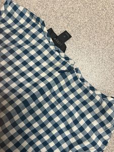Chic Gingham Peplum Top