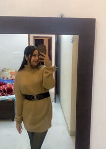 Sweater Dress With Fleece Leggings