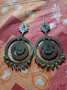 Oxidised Silver Statement Earrings