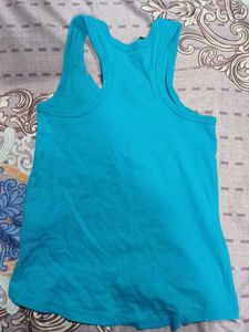 Cute Blue Graphic Tank Top