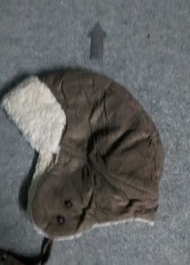 Brown Trapper Hat with Patches