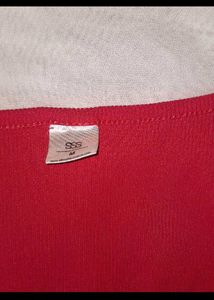 Red Square Neck Long Sleeve Crop Top