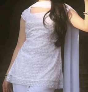 y2k Elegant White Kurta Set