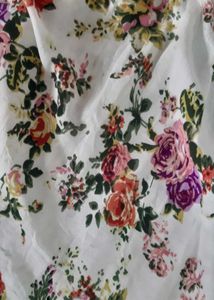 Pretty floral print uneven length dress for women