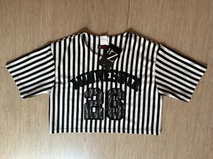 New Trendy Striped "Minnesota 26" Crop Top