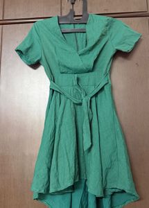 Elegant Green Wrap Dress