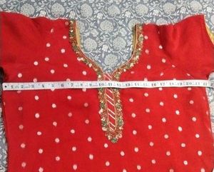 Red Polka Dot Kurta