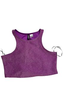 Sparkly Purple Cropped Top