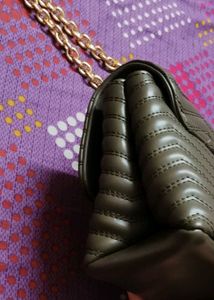 Inc.5 Textured Olive Structured Chain Sling Bag