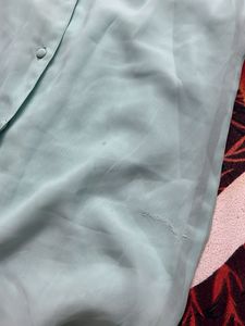 Mint Green Ruffle top