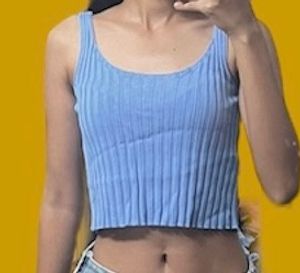 shein blue tank top
