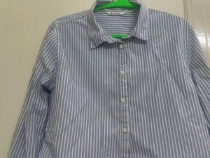 Classic Blue Striped Button-Down Shirt