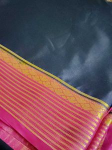 Elegant Navy and Pink Saree