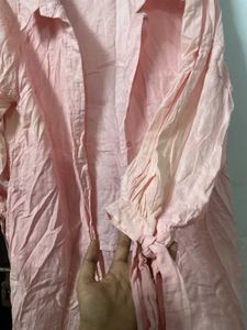 baby pink shrug top premium material