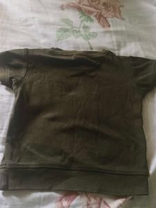Boys Olive Green Graphic T-Shirt