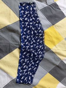 Navy Blue Bird Print Sleeveless Top