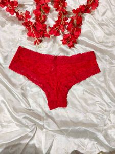 Red Lace Thong Panty