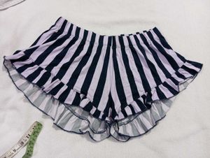 Striped Ruffle Shorts